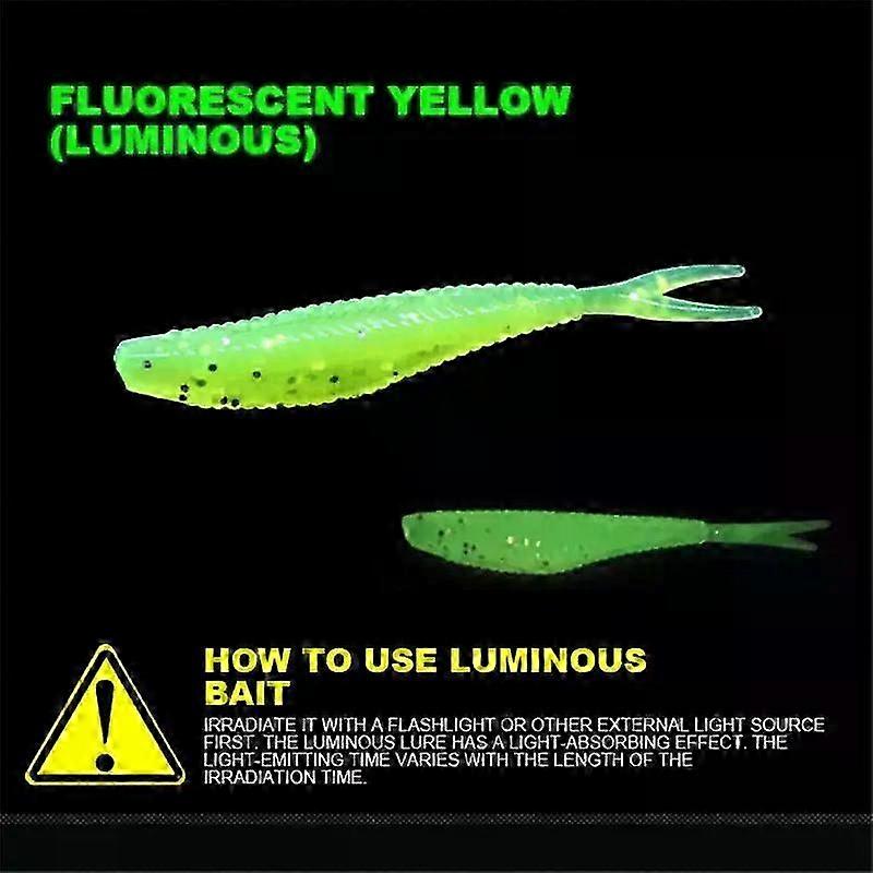 Suitable For Bionic Thunderfrog Fluorescent Scissor Soft Plastic Bait With Sharp Double Hook Fishing