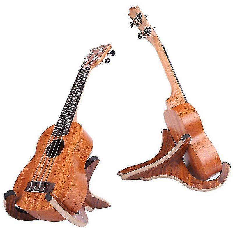 Luxora Gitarr Stativ Trä Akustisk Elgitarr Vikbart Stativ