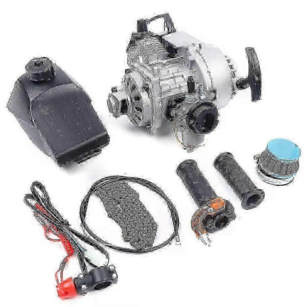 Mini motor kit for 2 stroke engines with fuel tank