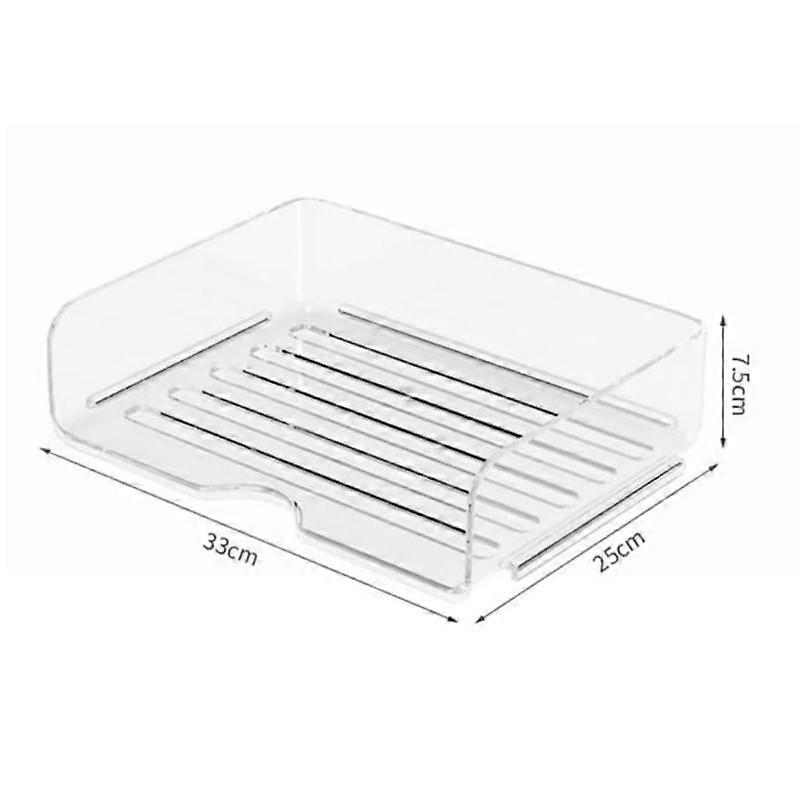 File Organizer A4 File Storage Tray Fashion Papers Rack Desktop Organizer Stackable File Rack Transparent Book Shelf Magazine
