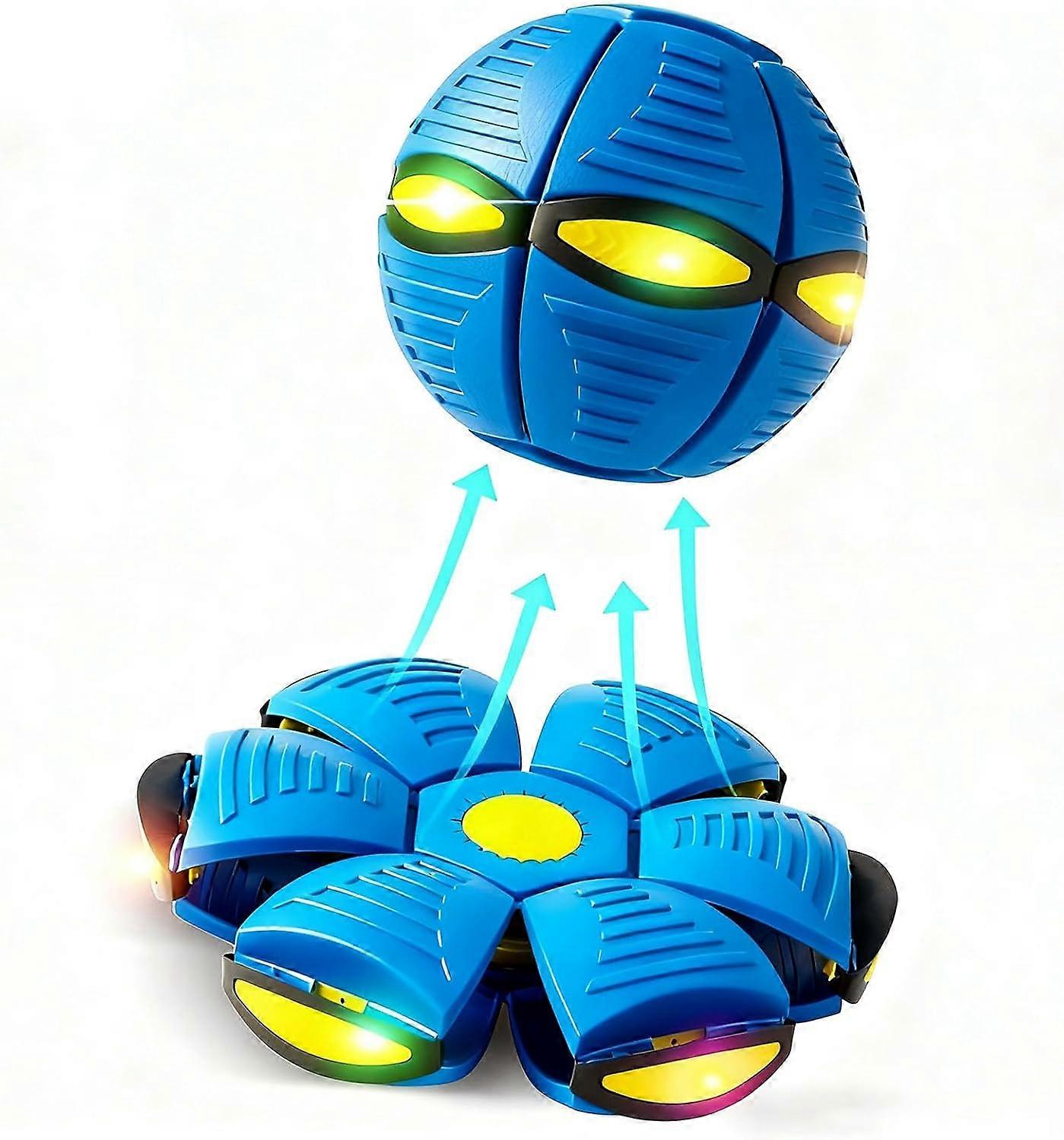 2026 New Children's Bouncing Ball with LED Lights, Magic MetaBall, Magic Flying Saucer, Bouncy Ball, Parent-Child Interaction (Green)