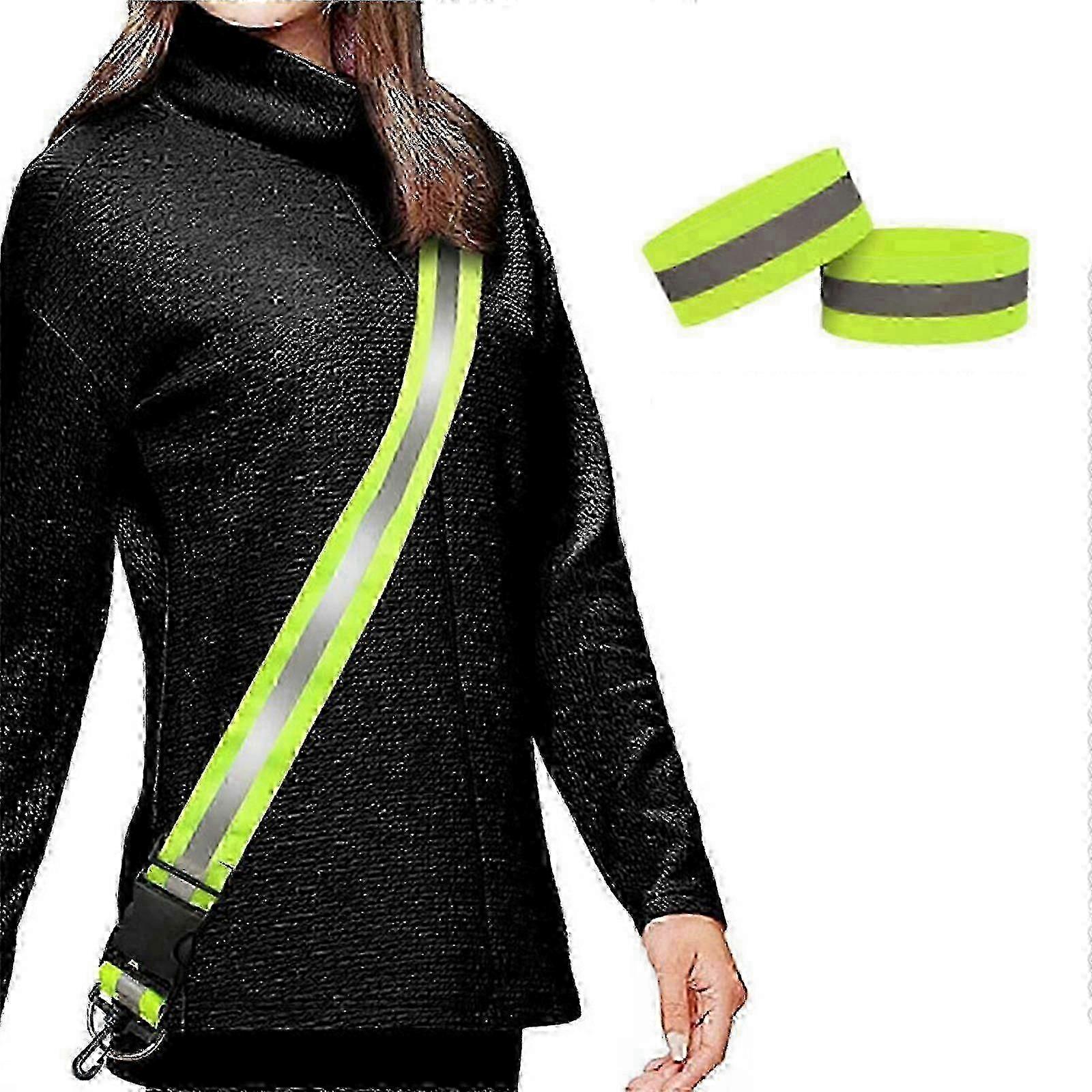 Reflective shoulder strap, suitable for night walking and high visibility reflective running equipment, 2 reflective shoulder straps-03