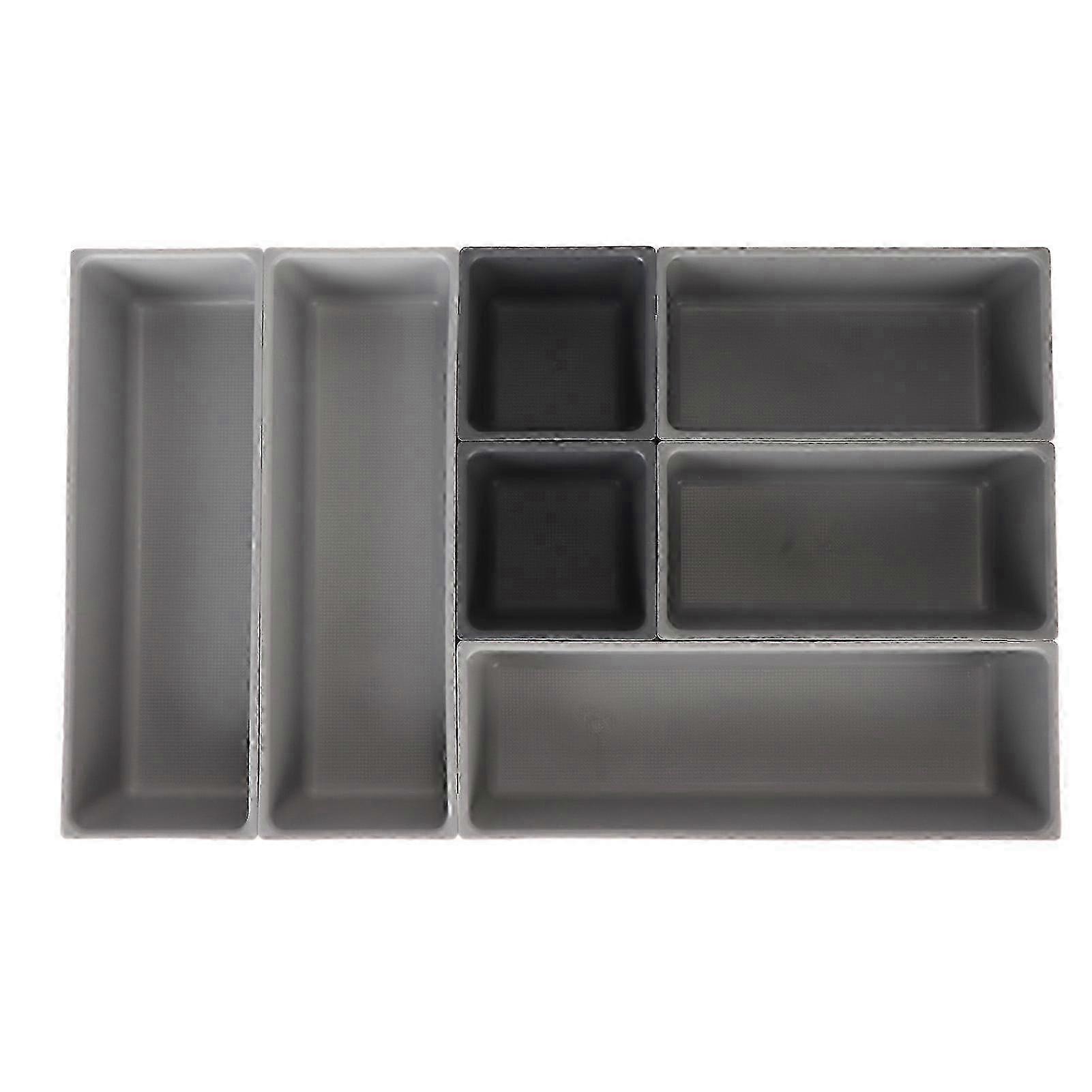 Silverware Drawer Organizer Sturdy Plastic Large Capacity Multifunction Utensil Organizer for Knife Fork Spoon w