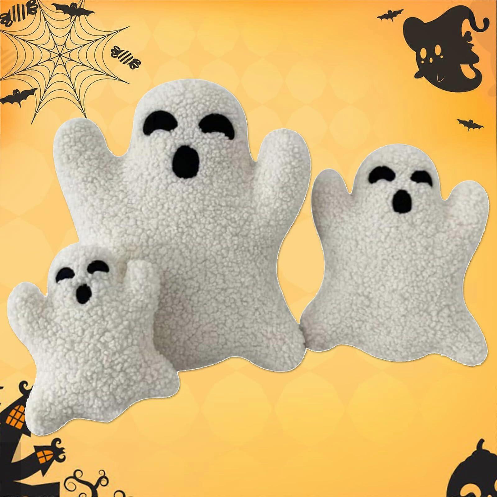 Halloween Ghost Pillow Set of 3 Soft Plush Decorative Ghost Cushions for Sofa and Halloween Décor