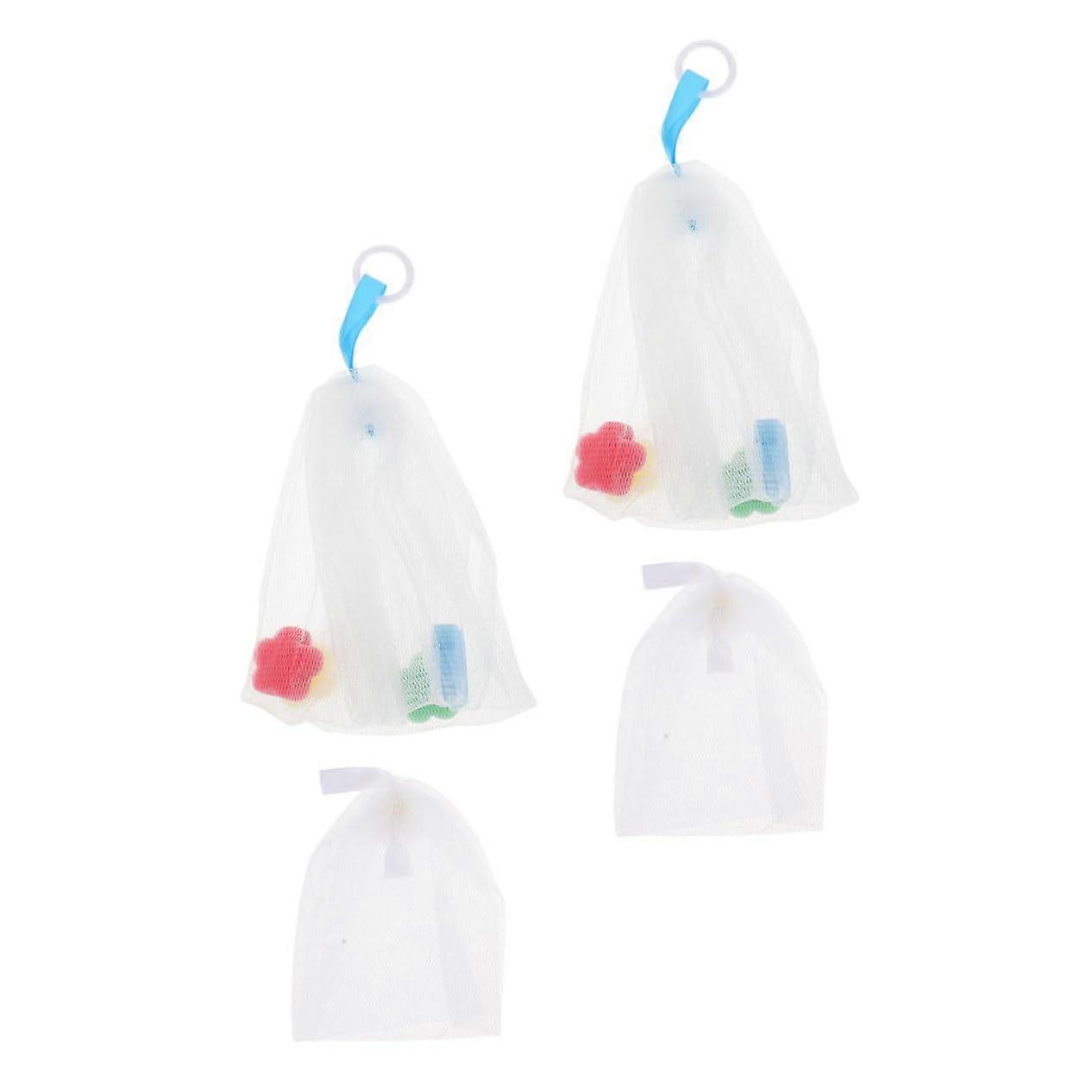 Soap Saver Bag Set, Foaming Mesh for Quick Bubble Creation, Reusable Hanging Facial Cleansing