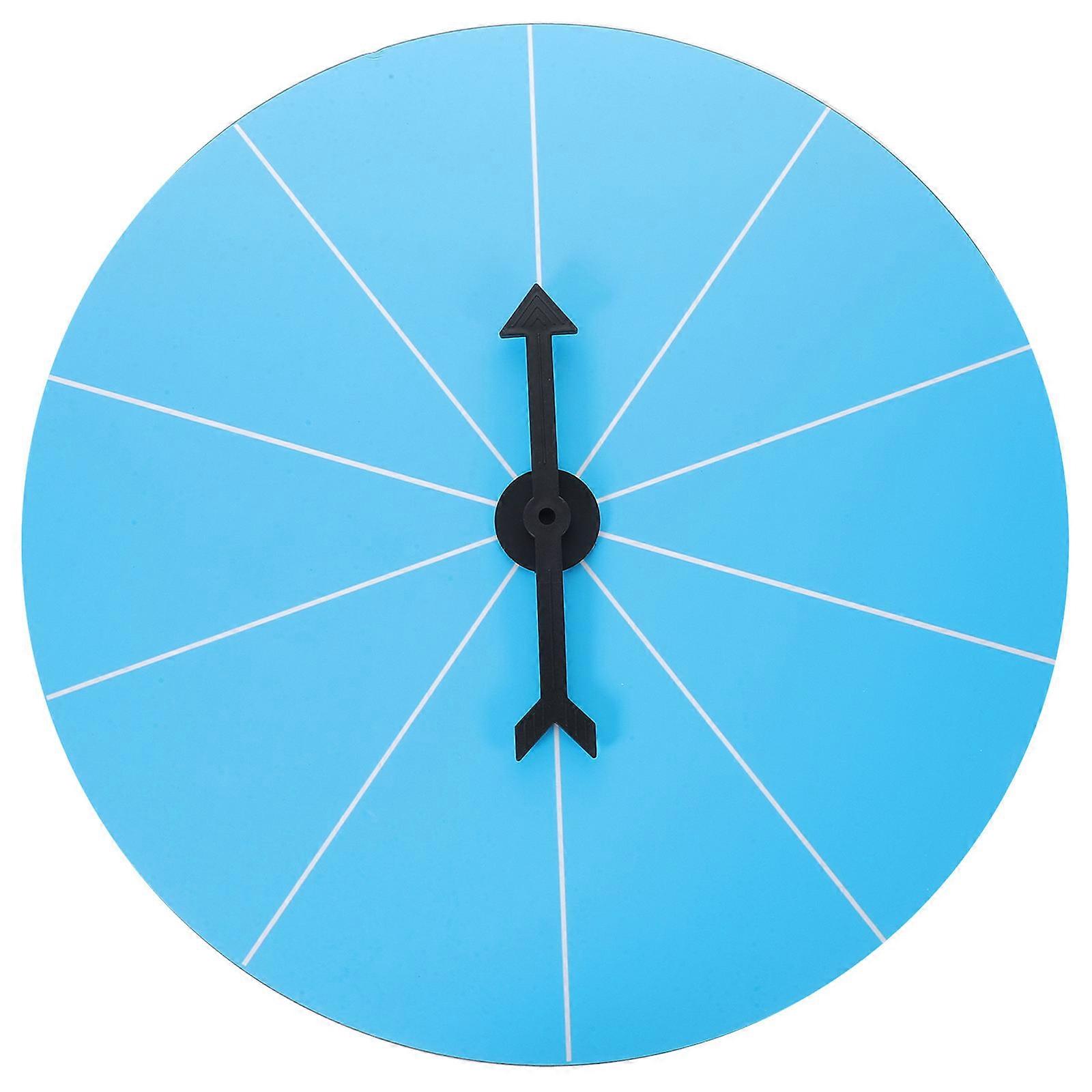 Blue Prize Wheel for Parties Fun Game Props Plastic Rotating Wheel for Raffles and Events 14 Inch