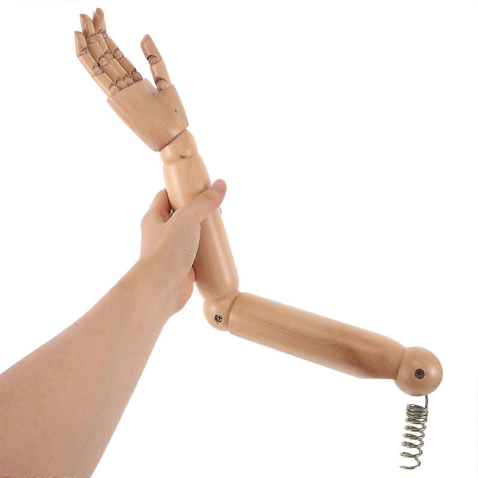 Mannequin Arm Replacement Wooden Arm Model with Flexible Joints 1Pair