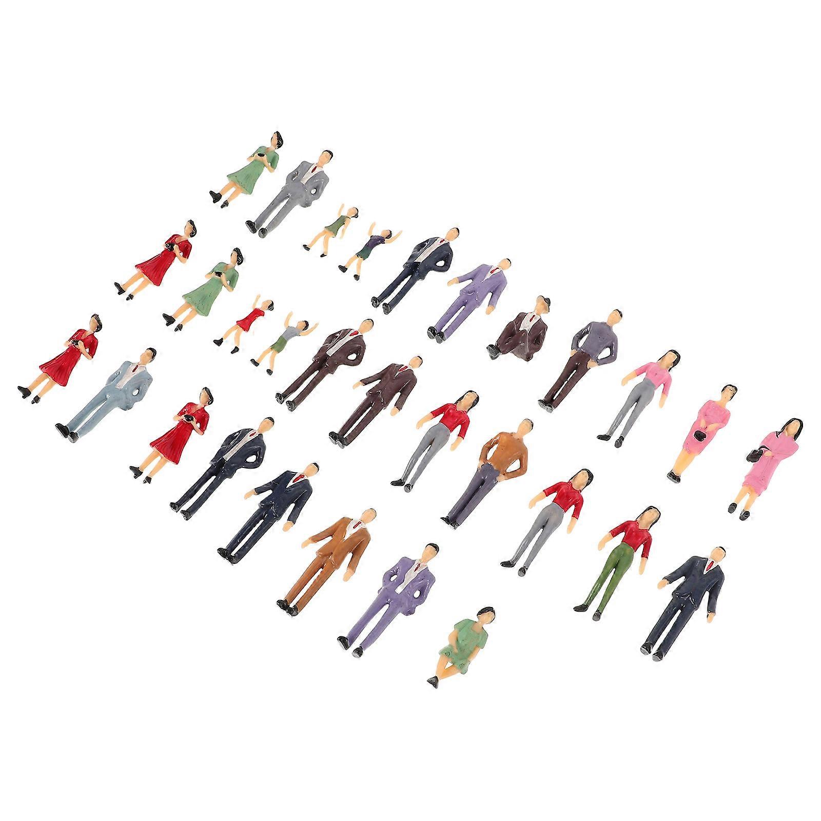 Detailed Craftsmanship Miniature Figurines For Model Building Enhancing Realism Scaled 1:30 Size 90 Pcs