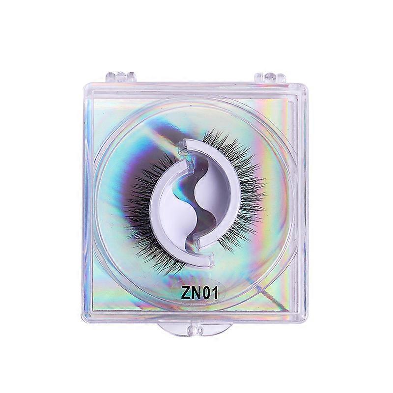 1Pair Reusable Self-adhesive False Eyelashes 3D Mink Lashes Glue-free Eyelash Extension 3 Seconds to Wear No Glue Needed Lashes