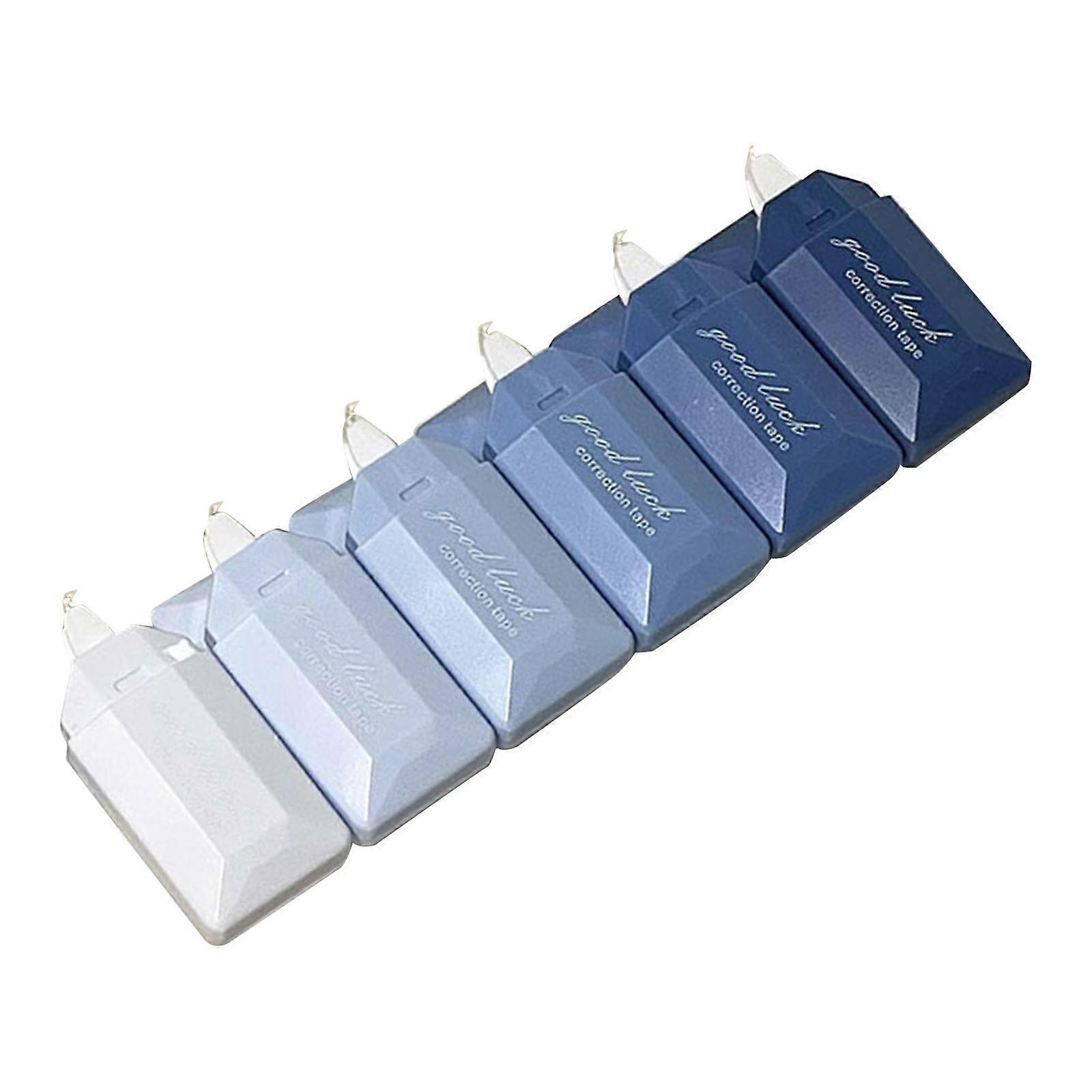 6 Pcs Large Capacity Correction Tape Card Style Gradient Correction Rollers White Out Correction Tape School Supplies  Blue