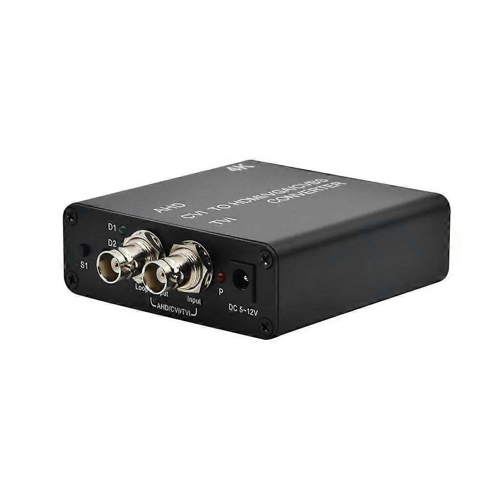 4K 2.0MP HD Video Converter AHD/TVI/CVI/CVBS to HDMI-Compatible/VGA/CVBS, High-Resolution Monitoring Conversion Tool