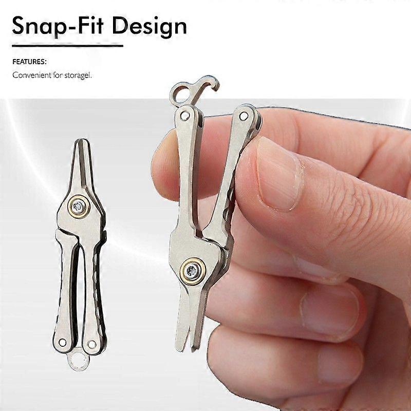 Titanium Alloy Mini Scissors Keychain - Portable Nose Hair Trimmer, Beard and Eyebrow Clipper for M