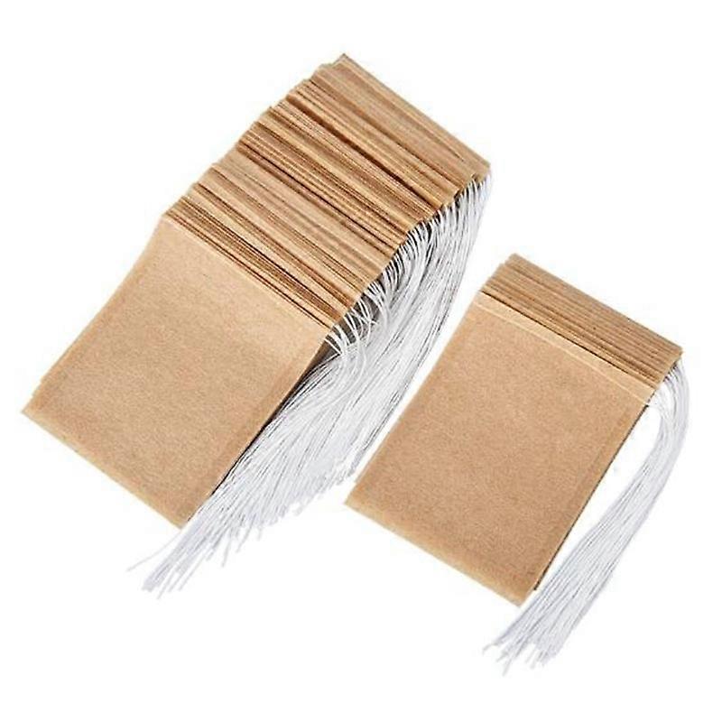300 Pcs Tea Disposable Paper Tea Bag with Drawstring Unbleached Paper