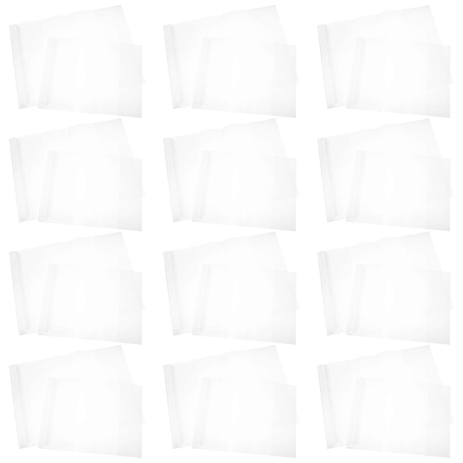 Transparent Clear Plastic Book Cover Protective Sleeve for Textbooks 40Pcs