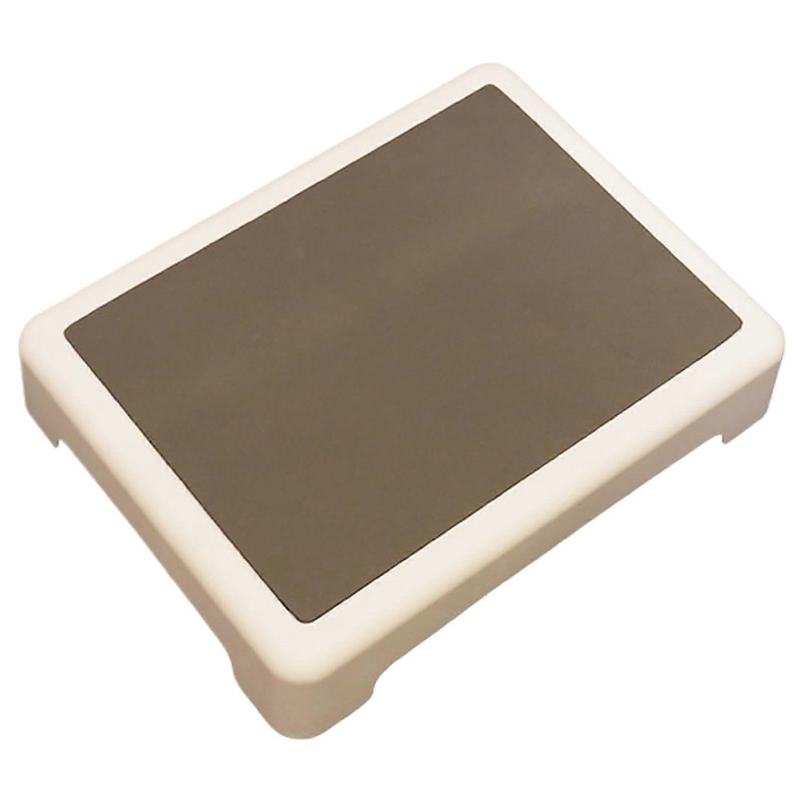 Bath Stool with NonSlip Dual Layer Base, Lightweight Adjustable Frame for Small Bathroom Spaces