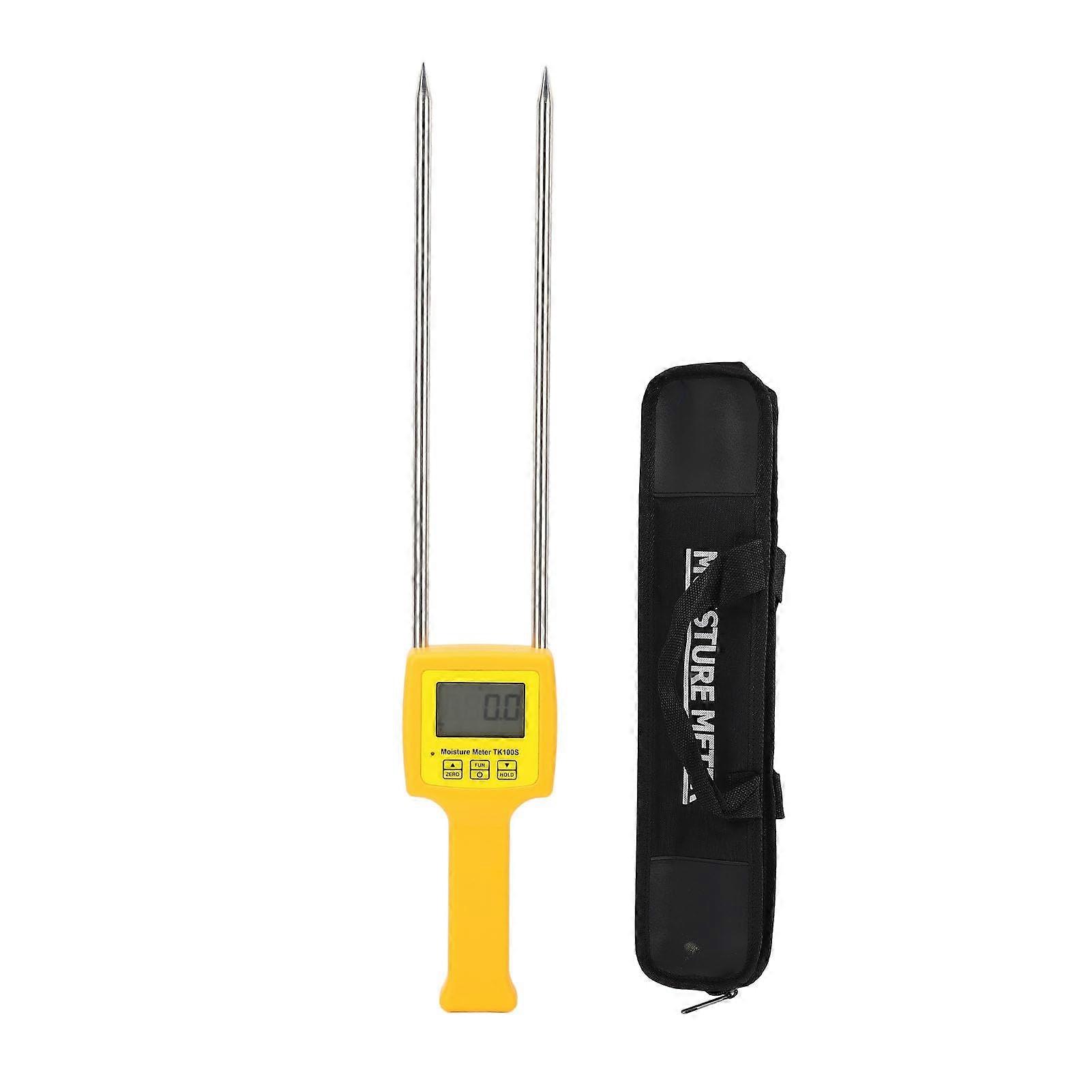 Moisture Meter for Hay Bales with Probe, Fast Accurate Testing and Backlit LCD Display