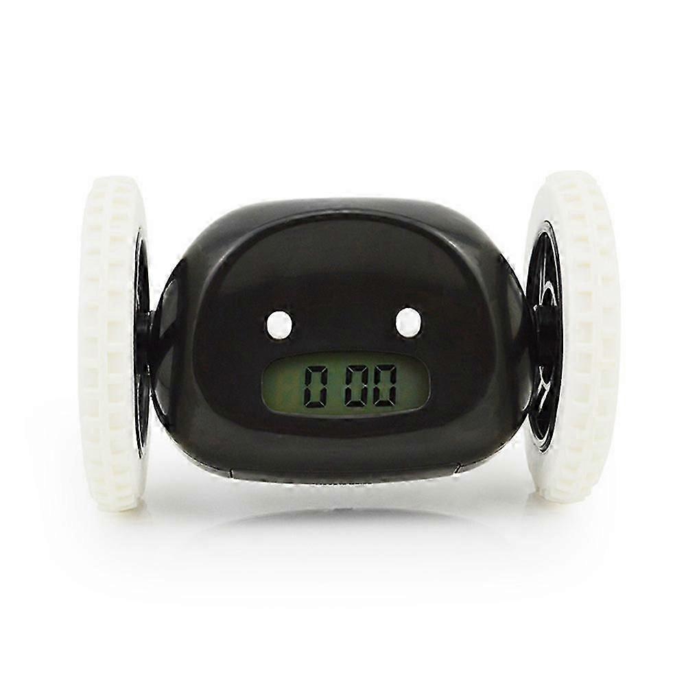 Runaway Alarm Clock On Wheels, Black