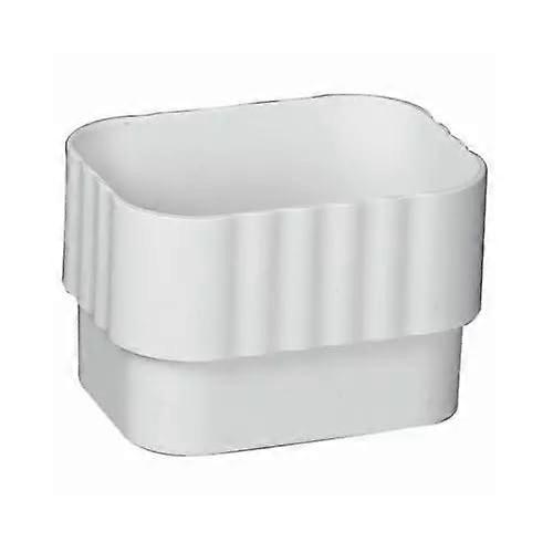 2x3 Inch Downspout Connector White Vinyl Adapter for Secure Gutter Transition Rust Build