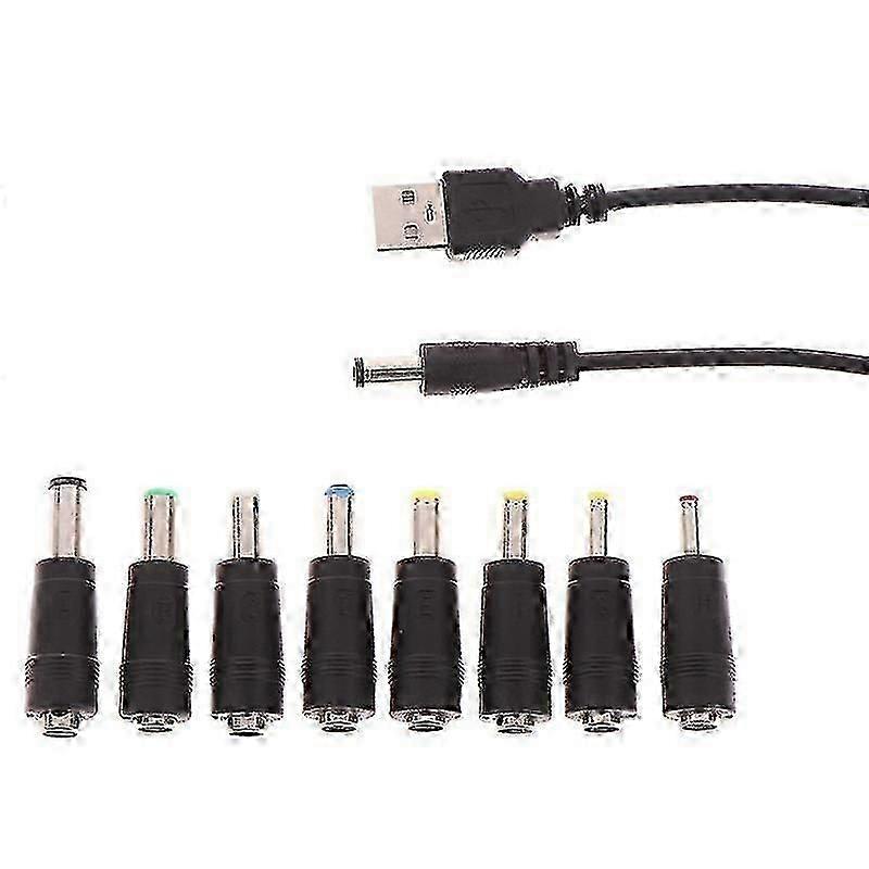 DC Power Cable Adapter with Universal USB Jack Connector for 5V Charging