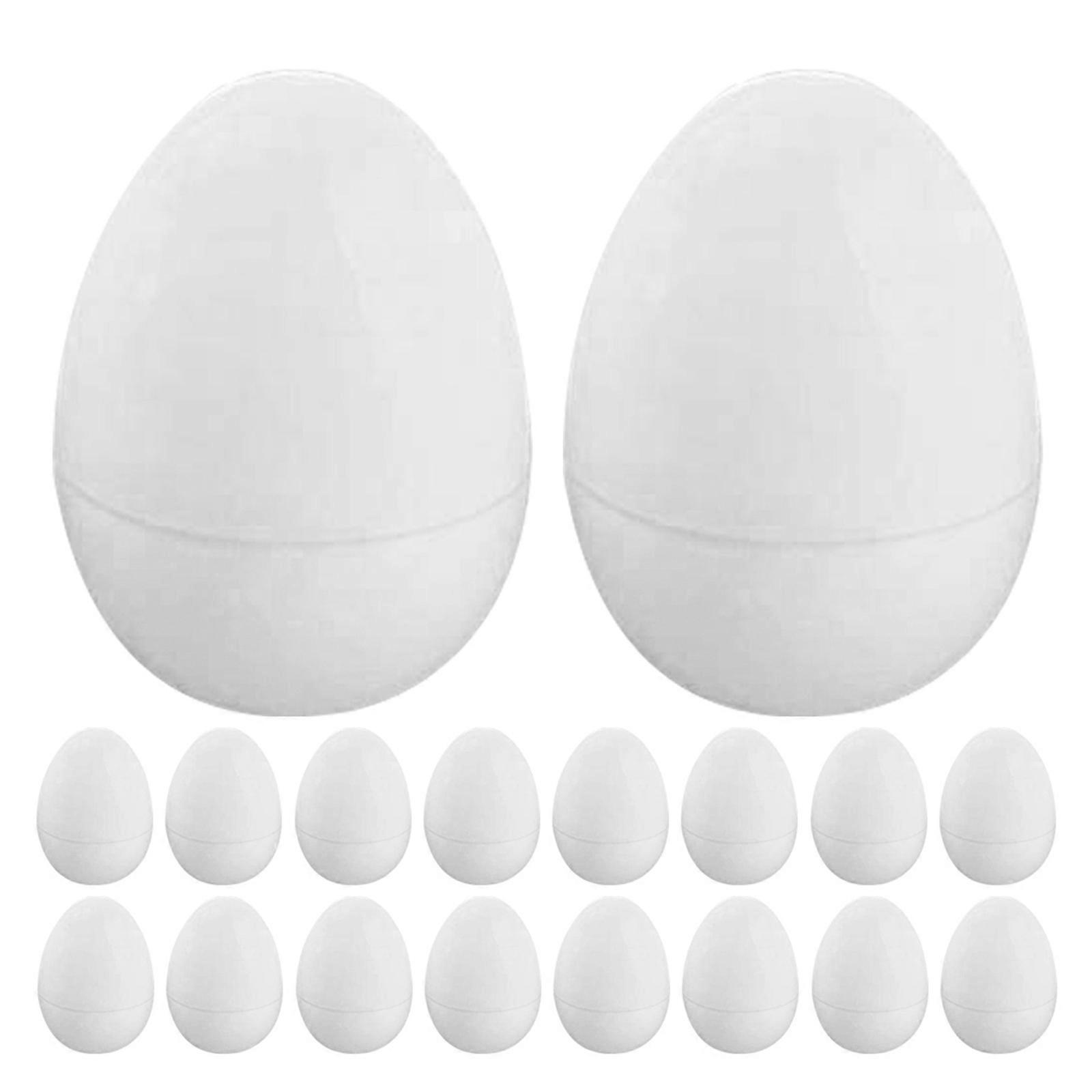 Fake Chicken Eggs Simulation Egg Models for Easter 30Pcs White Plastic