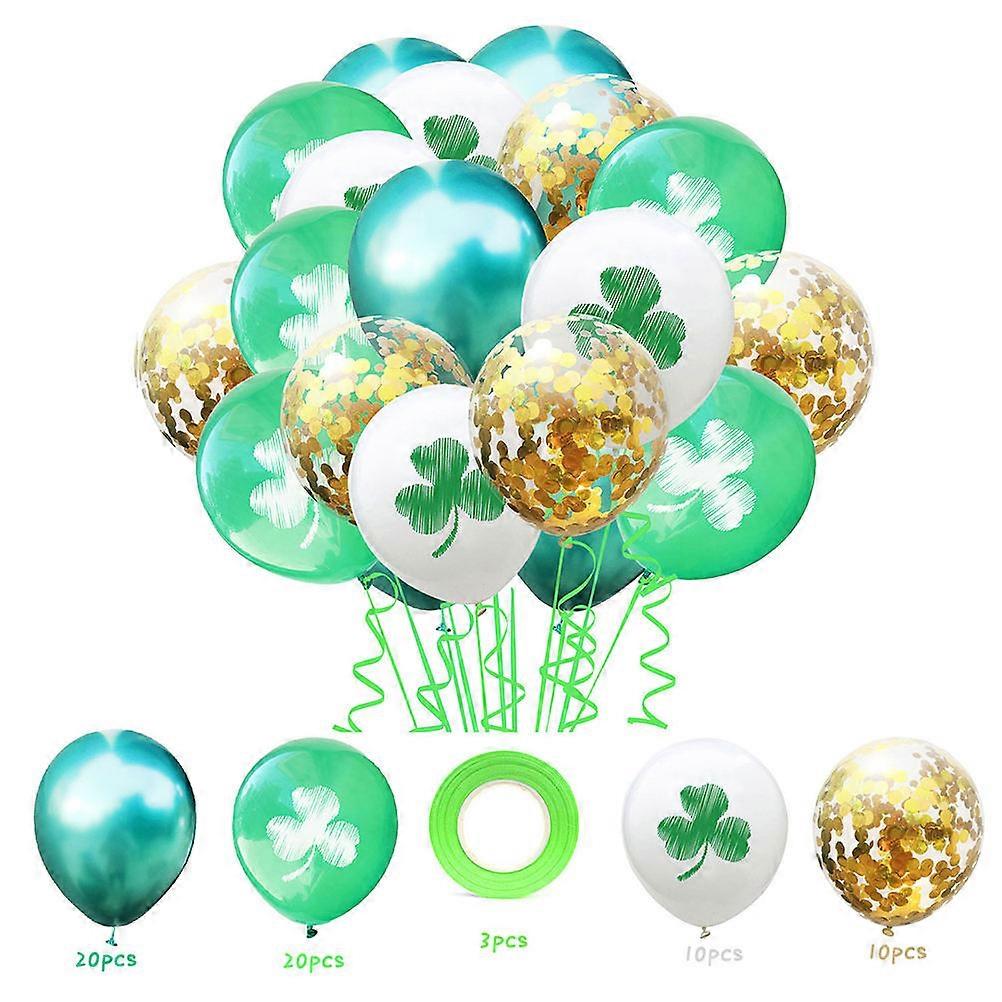 Assorted Color Clover Printed Balloons Party Decoration 1Set Balloon Kit