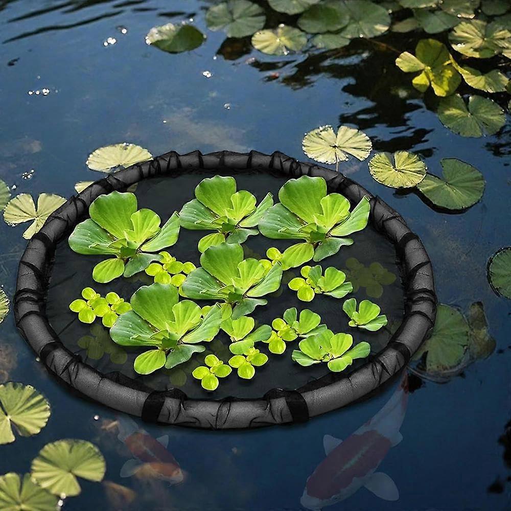 Floating Pond Plant Protector with Fine Mesh Barrier, 80cm FishResistant Aquatic Netting Ring