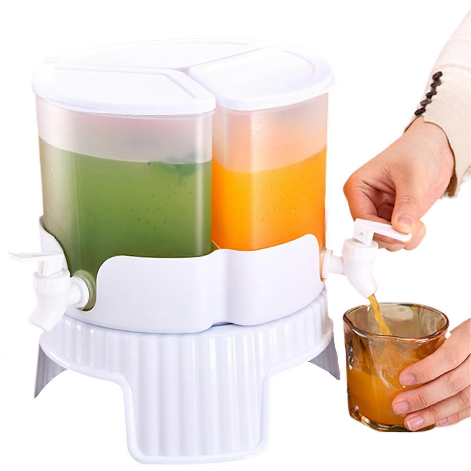 Fridge Drink Dispenser with LeakProof Tap, Large Capacity Refrigerator Beverage Container for Cold Drinks