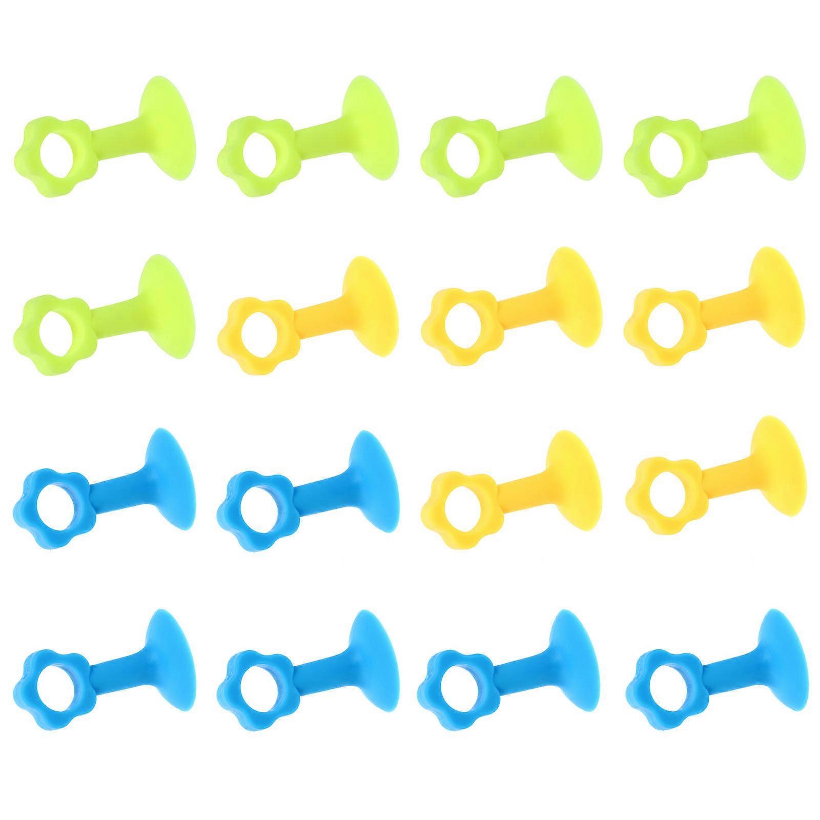 Wall Protector Silicone Door Stop Function with 16Pcs for Door Protection