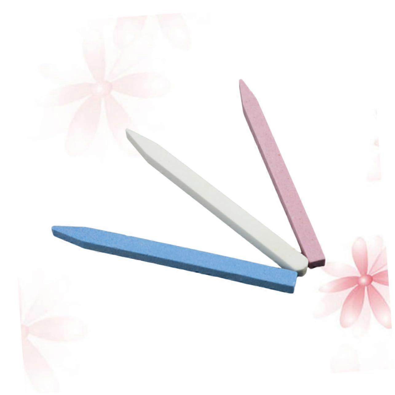 3pcs DoubleSided Nail File Buffer for Natural and Artificial Nails, Manicure Pedicure, Random Color