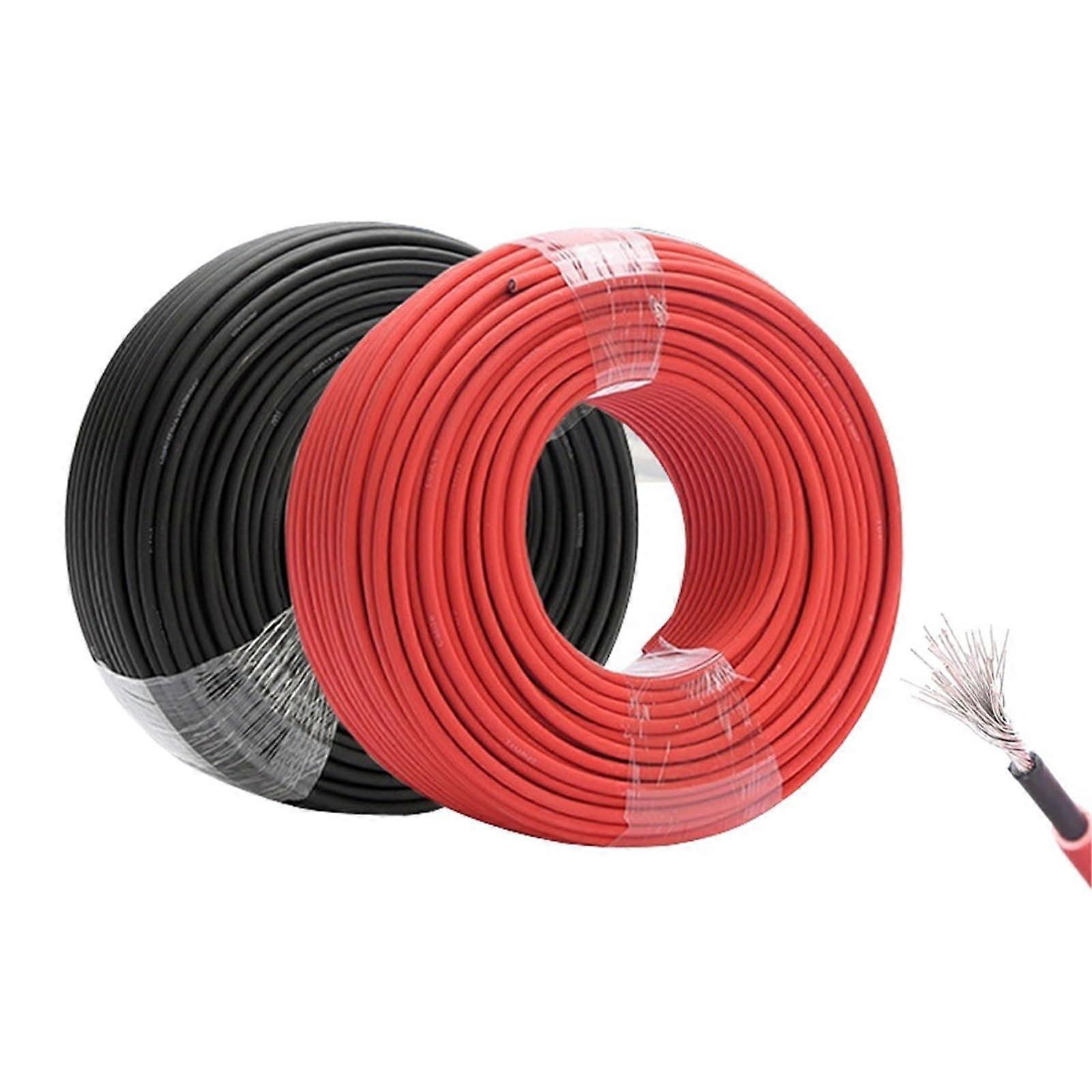 Solar Panel Extension Cable 12 AWG 6m Tinned Copper Wire Durable Black for Stable Power