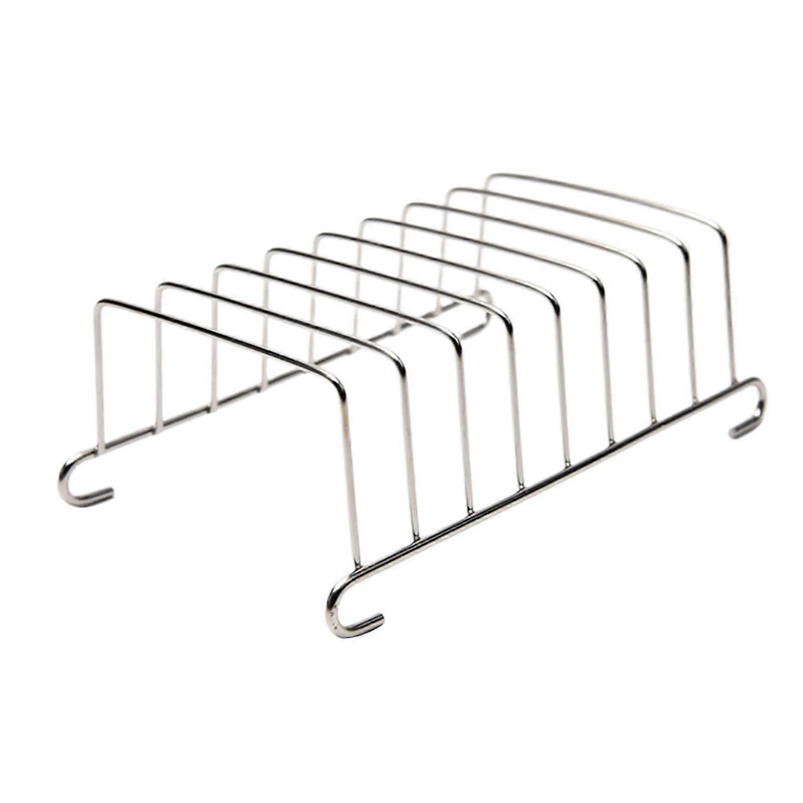 2pcs Stainless Steel Toast Rack Set, Rectangle Bread Cooling Holder for Kitchen Counter, Silver
