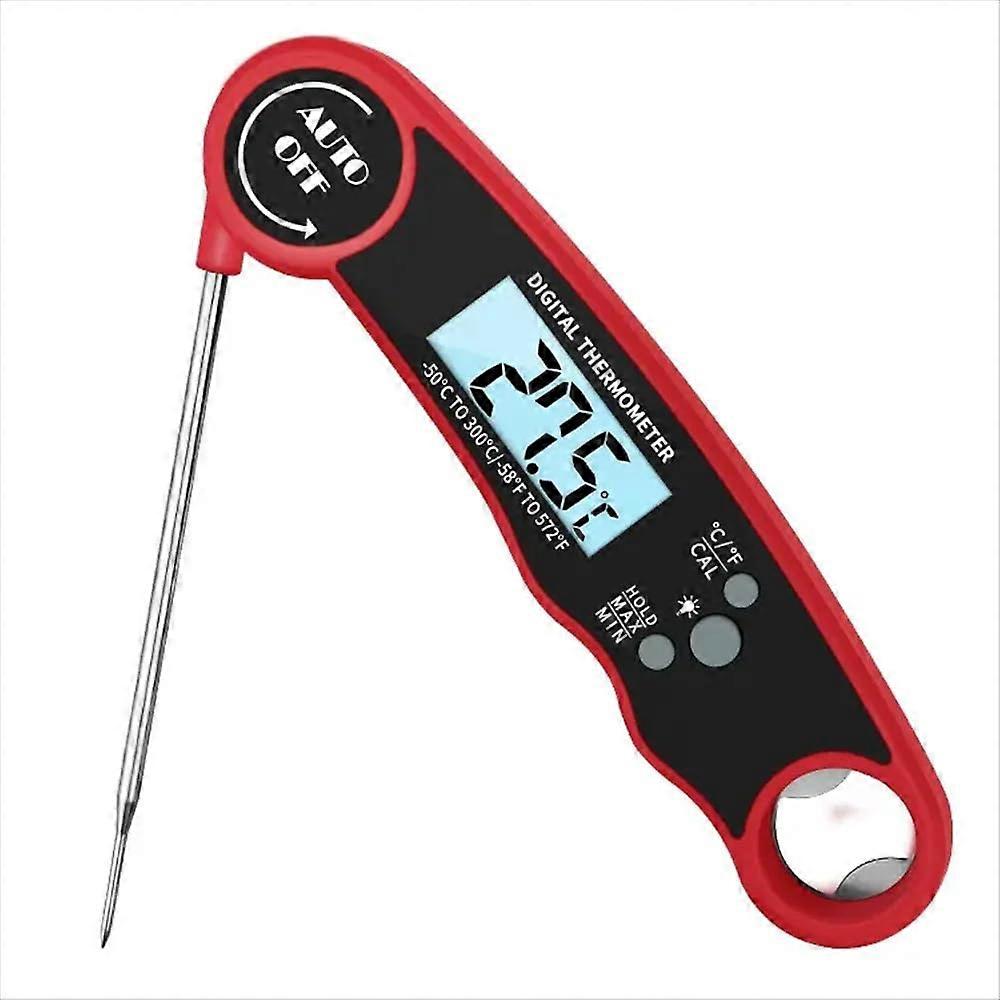Digital Meat Thermometer Waterproof Instant Accurate Reading with Backlit LCD for Grill BBQ Cooking