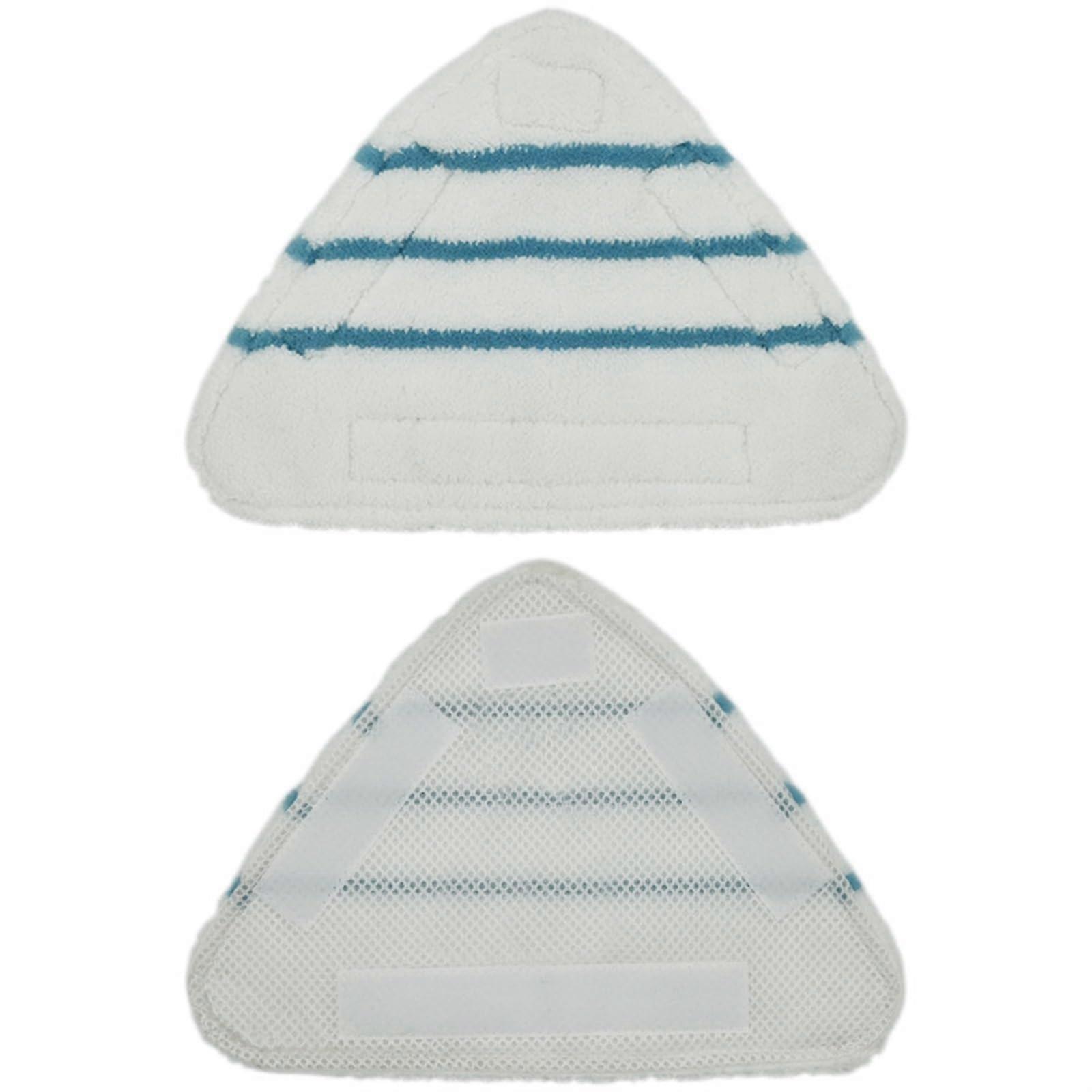 2Pcs Steam Mop Replacement Pads Triangle Microfiber Washable Mop Head Set for Deep Cleaning