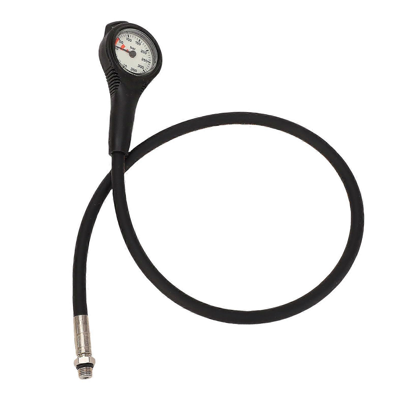 Accuracy Diving Pressure Gauge with Clear EasyRead Display and Robust TPR Hose