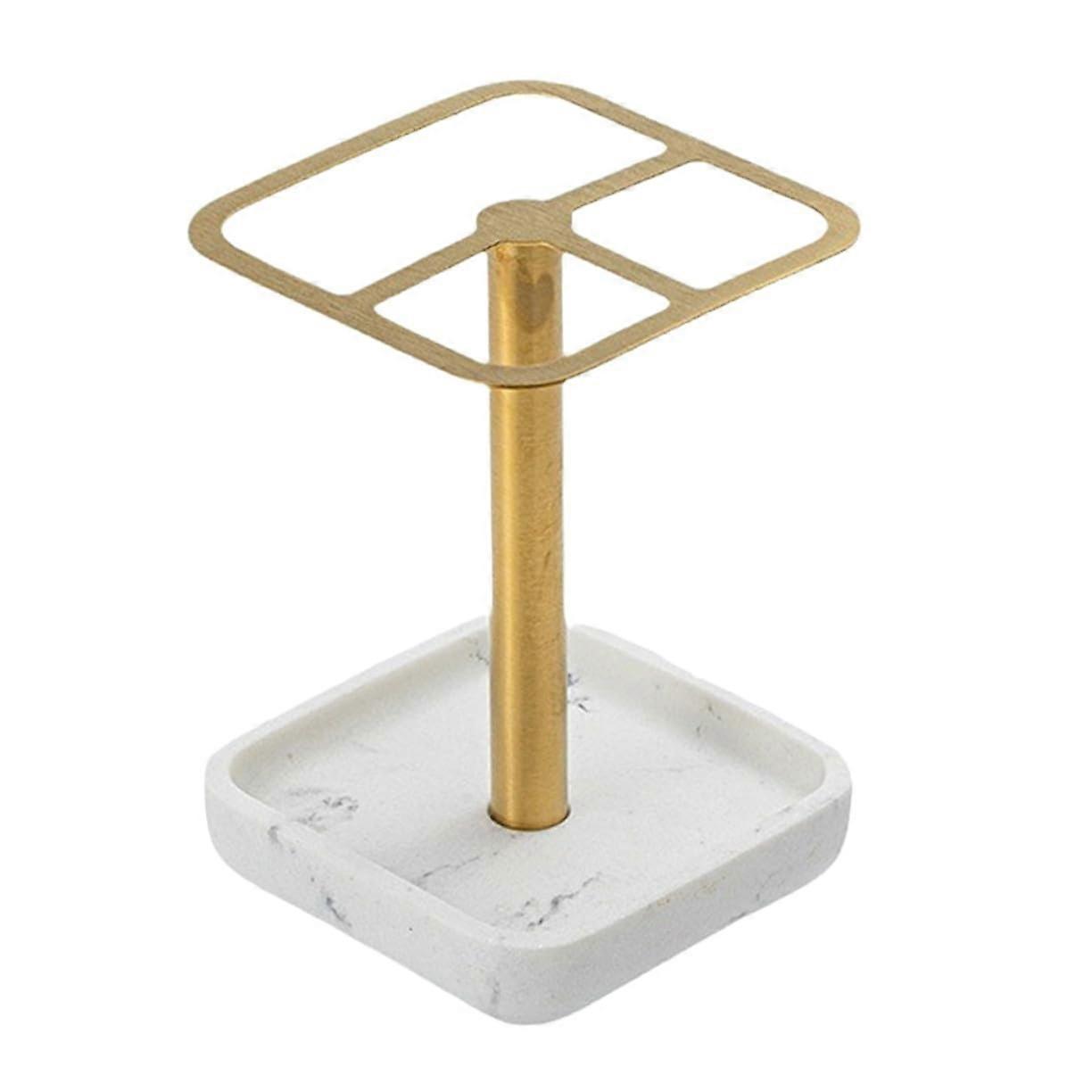 Stainless Steel Toothbrush Holder with Toothpaste Organizer Durable SpaceSaving Stand for Bathroom