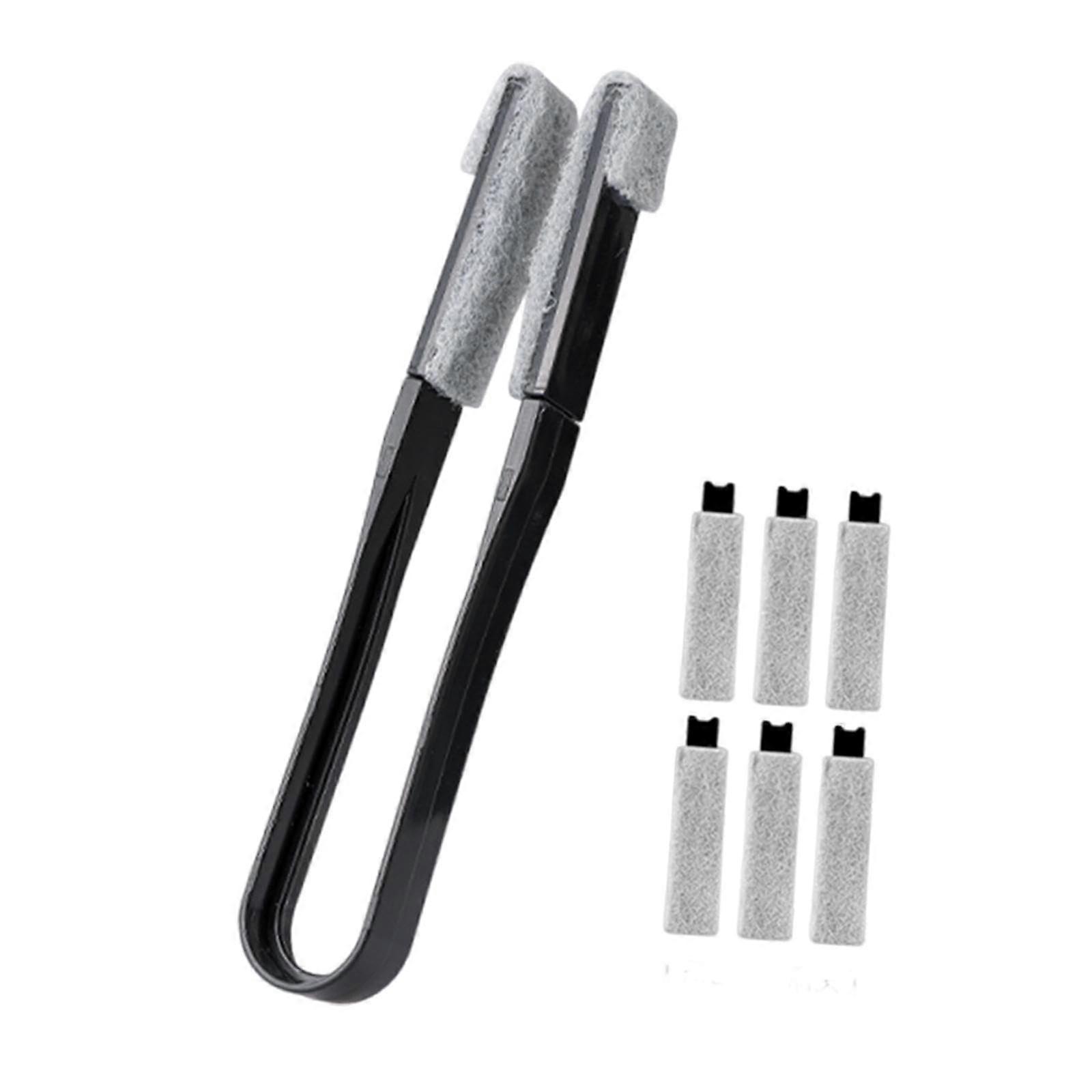 Double Sided Keyboard Cleaning Brush with Extended Handle, Washable Handheld Dust Remover