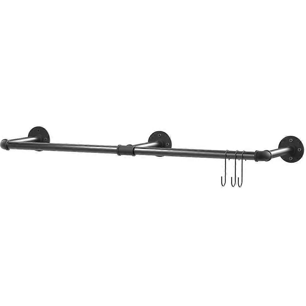 6ft Heavy Duty Vêtements Rail Pipe Garment Rack Wall Mounted Hanging Clothing Pole