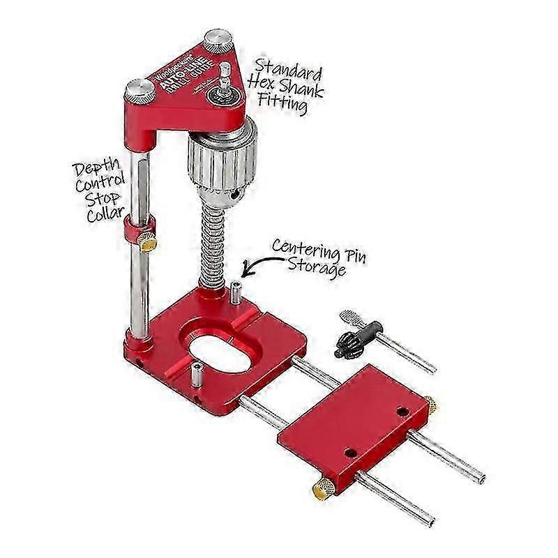 Drill stand, hexagonal drive/movable drill stand for cordless screwdriver and drill, for surfaces and round workpieces