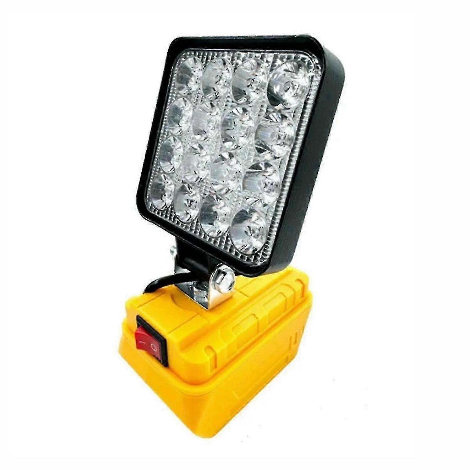 Cordless LED work light flashlight compatible with 18V lithium-ion batteries