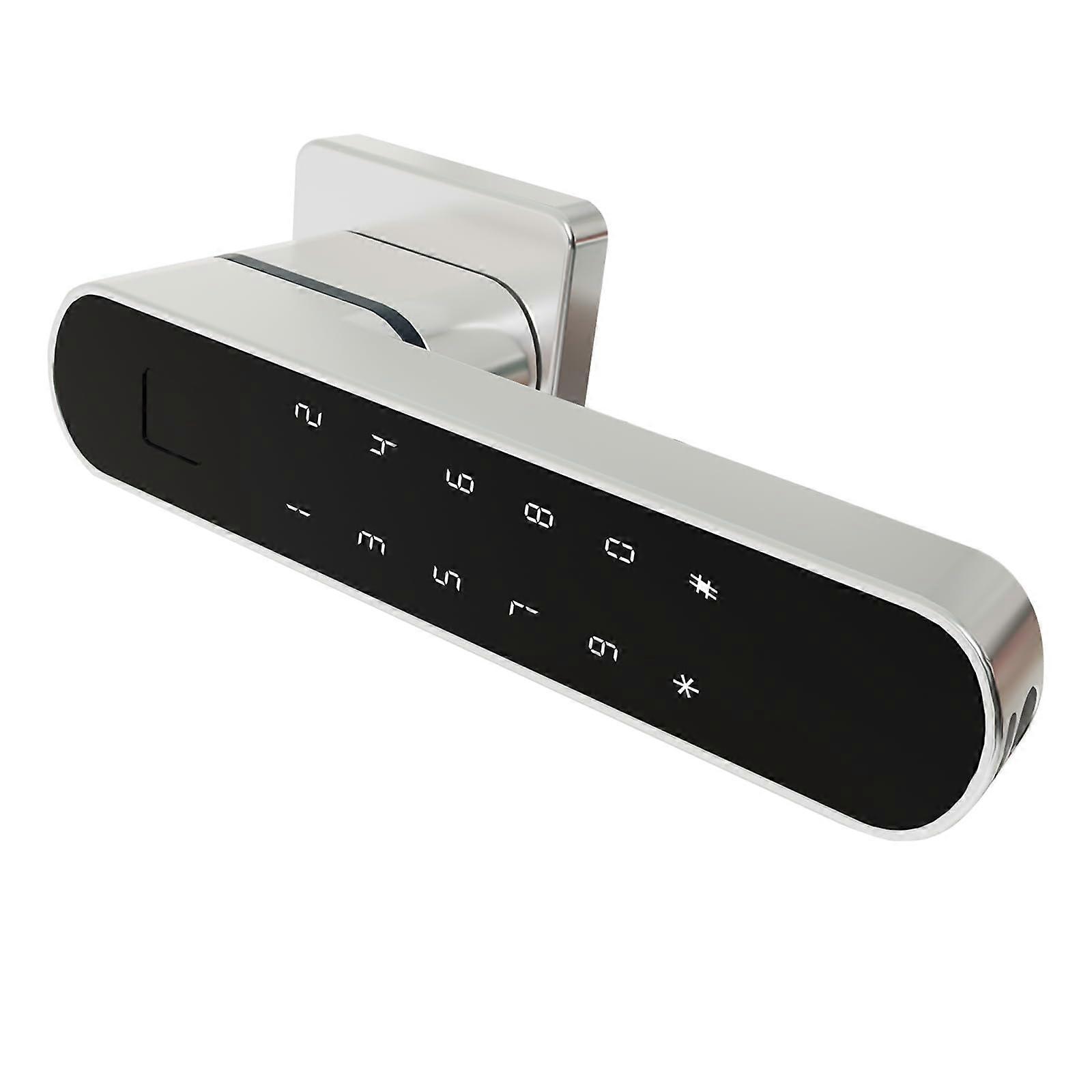 Smart Door Lock with Handle, Fingerprint and Passcode Keyless Entry, App Control, Black Silver
