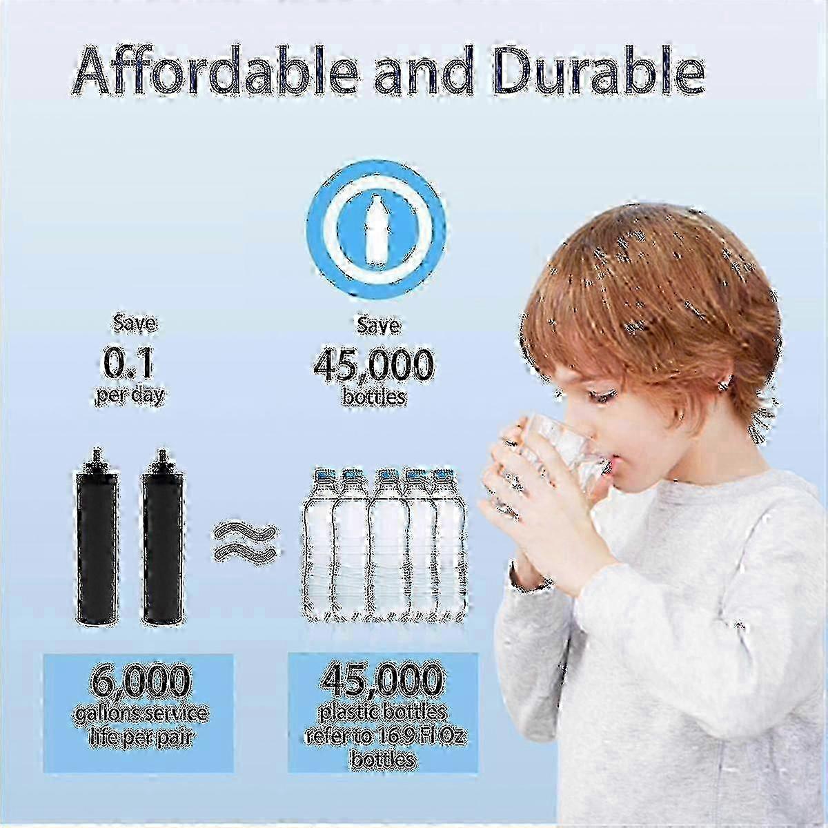 25-26 4Pack BERKEY BB9-2 Replacement Filters, Activated Carbon for Gravity-Fed Water System