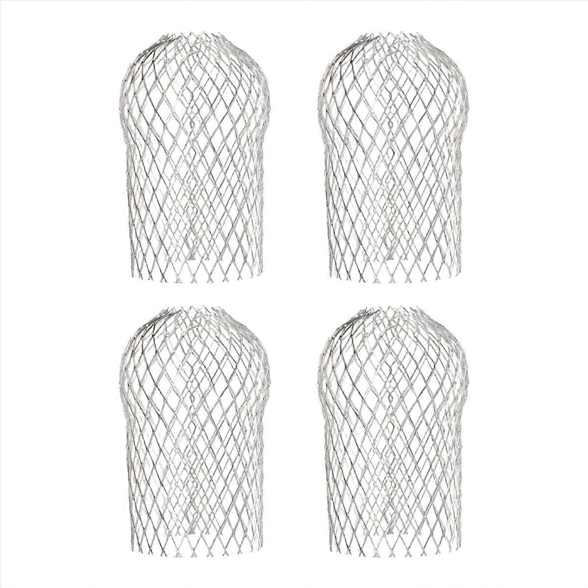 4 Pcs Gutter Downspout Guards 3.5 Inch Aluminum Leaf Filter