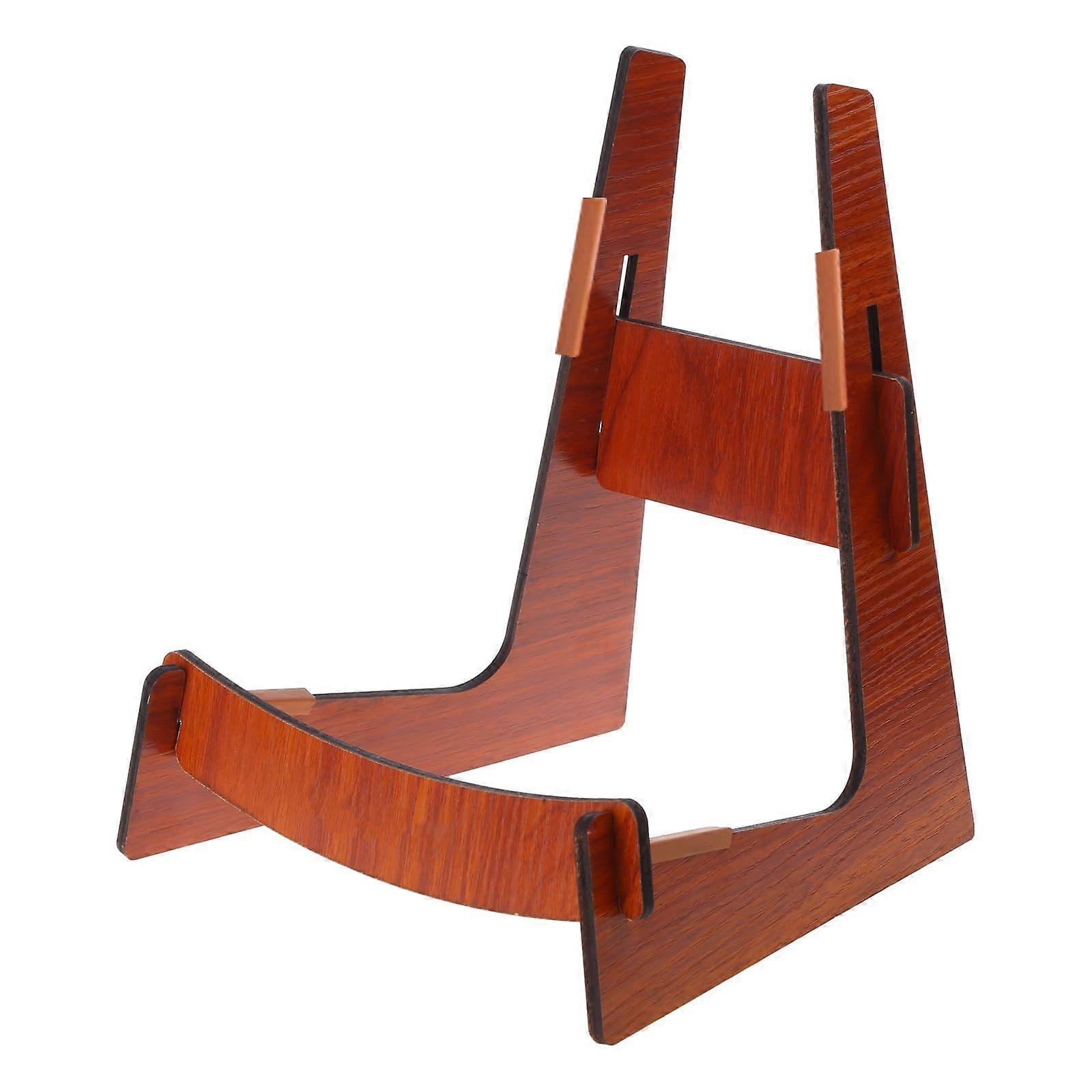 Wood Guitar Stand Solid Wood Foldable Design with Silicone Padding for Ukulele and Instruments