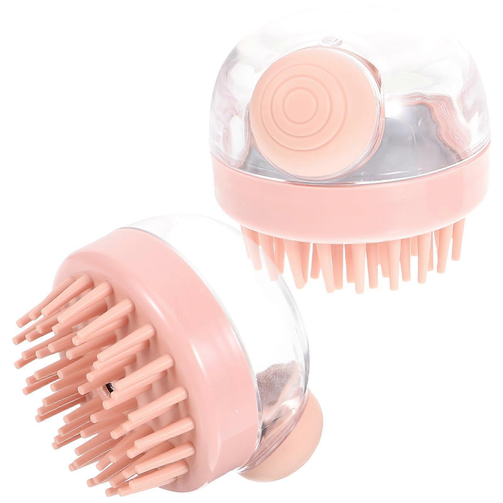 Scalp Massager Brush Set with Ergonomic Grip for Shower and Back Scrub, 2 Pack Multiuse Tool