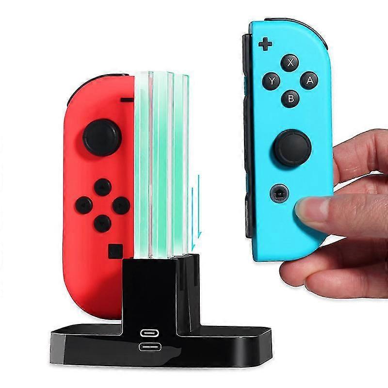 Charging Dock Compatible With Nintendo Switch For Joy Con Oled Controller With Lamppost Led Indication