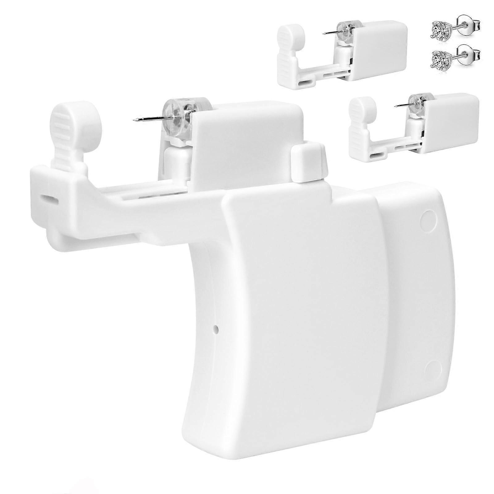 Reusable Ear Piercing Kit with Studs and Precise Alignment View for Home Use