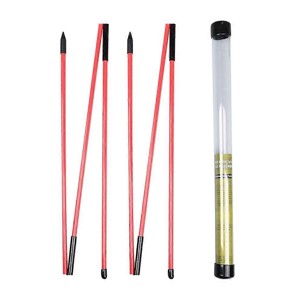 Golf Alignment Sticks Golf Practice Rods Putter Red Trainer Tools Golf Swing Training Tool