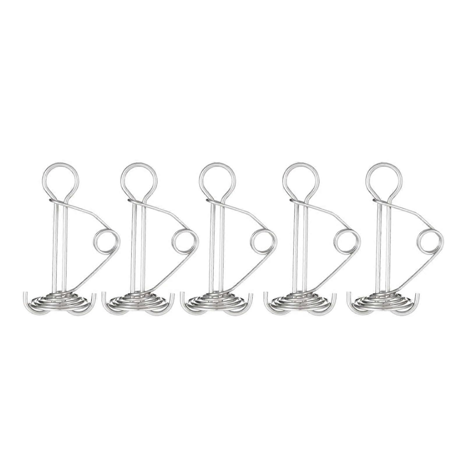 10Pcs Camping Tent Stakes Stainless Steel Spiral Spring Pegs Windproof RustResistant