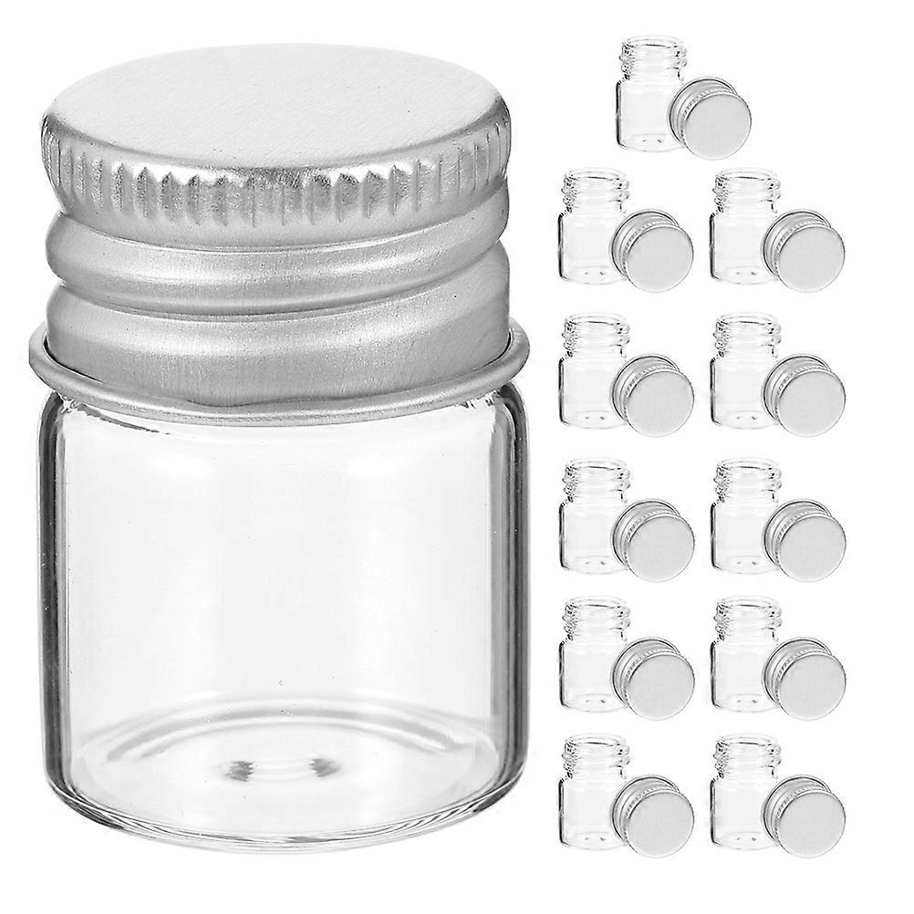 Small Glass Storage Bottles Mini Vials for Storing Things 24Pcs