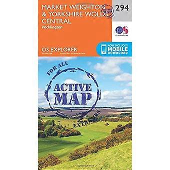 OS Explorer Karte aktiv (294) Market Weighton und Yorkshire Wolds Central (OS Explorer aktive Karte)